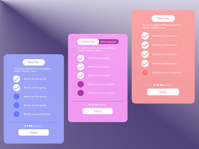 Subscription plans branding design illustration ui ux vector