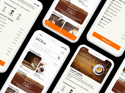 Coffee Shop Mobile App app design ui ux