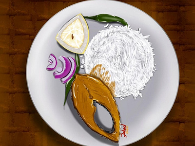 Panta-Elish / Pohela Boishakh Food 2d art bangla tredition bangladeshi branding design digitalart graphic design illustration logo ui vector