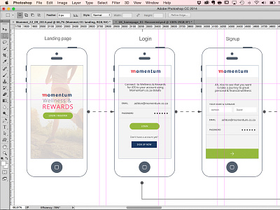 Mometum Engagement Mobile App concept ui ux