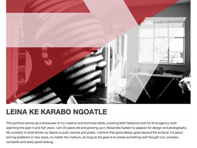 Dribble 01 homepage karabo ngoatle porfolio work