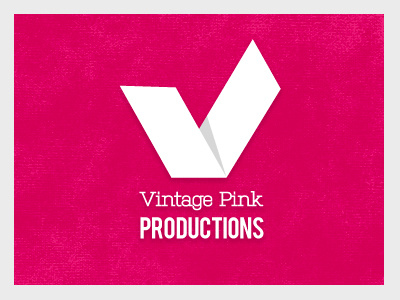 Vintage Pink logo production company typography vintage pink