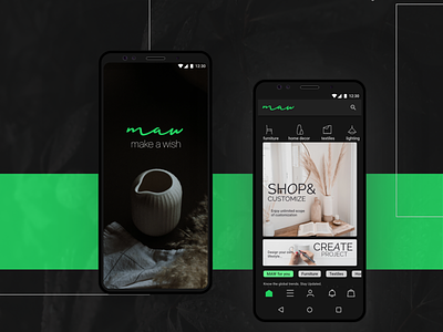 splashing your splash screen ! android app black darkmode design ecommerce green homescreen minimal mobileapp splashscreen ui ux