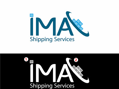 imac shipping services Logo تصميم هانى الاشقر art brand branding character design graphic design illustration illustrator logo typography