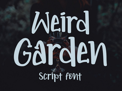 Weird Garden branding design font script typography