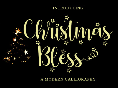 Christmas Bless calligraphy font graphic design lettering artist lovely font typography