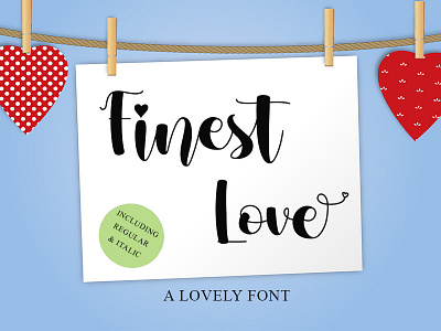 Finest Love branding design font graphic design handwritten font lettering artist logo lovely font script font typography
