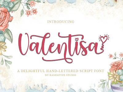 Valentisa bouncy font branding calligraphy font design font graphic design illustration lettering artist lovely font typography valentines day