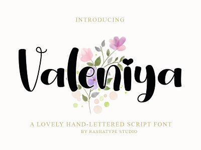 Valeniya branding design font graphic design illustration lettering artist lovely font script font typography wedding font