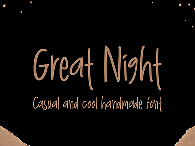Great Night cartoon casual font comic design display font fancy font graphic design lettering artist natural font poster typeface typography