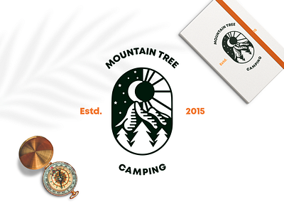 Mountain Tree Camping branding graphic design illustrator logo