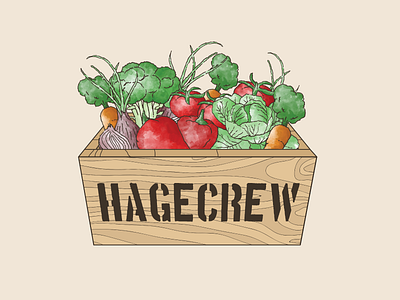 Hagecrew Logo hand draw illustration logo vector