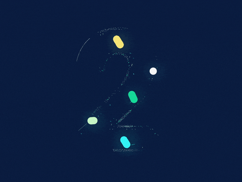 #2 - 36 Days Of Type 2 36daysoftype balls outlines rebounds stars stroke two