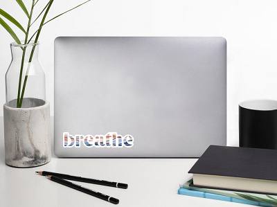 Breathe sticker design illustration