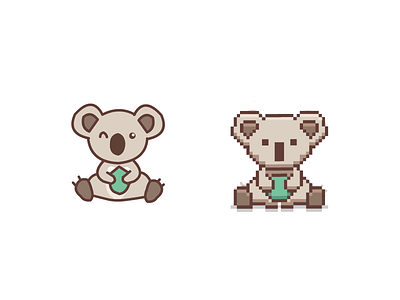 vector vs pixel koala