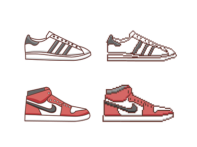 vector vs pixel shoes