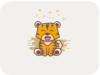 happy tiger illustration :)