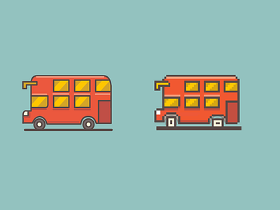 British Bus british bus car pixel car pixel truck