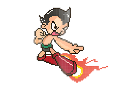 Astro Boy Pixel astro boy cartoon mascot pixel