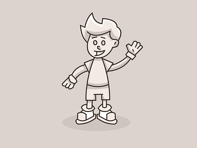 happy boy mascot person illustration