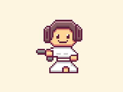 pixel princess leia