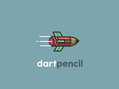 Dart Pencil Rebound arrow logo pen pencil vector