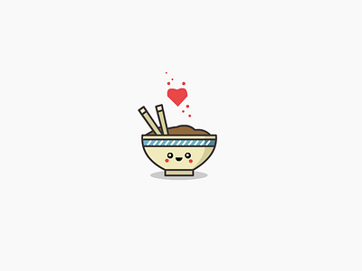 Japanese Food bowl cute food icon japan