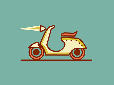 Retro Vespa by Liam Wolf on Dribbble