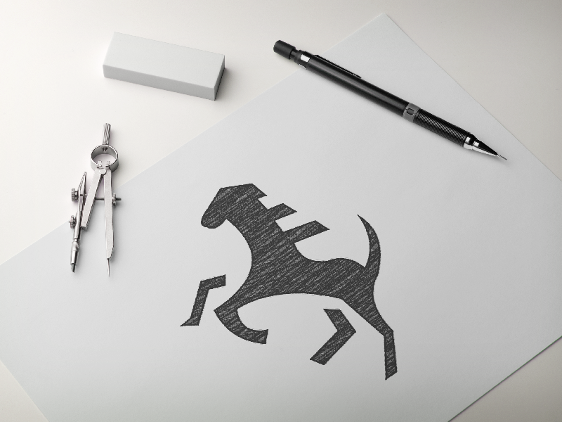 Horse Logo WIP sketch logo sketch horse logo illustration branding logo