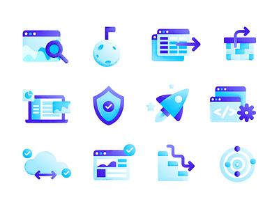 Data / Technology Icon Set branding data icon design icon set illustration logo slide deck startup tech ui ui kit vector vector illustration