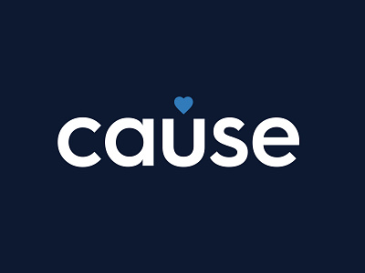 Cause app blue brand branding business charity clean design flat graphic design icon illustration logo logo design minimal modern start up typography vector web