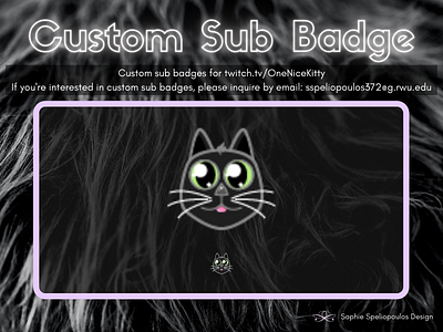 Custom Sub Badge for OneNiceKitty adobe adobe illustrator adobe photoshop branding design illustration twitch twitch emotes