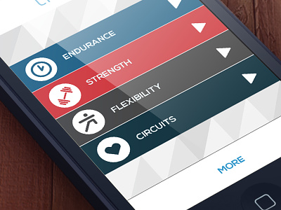 Fitness App UI Design app design flat icons interface ios iphone ui ux