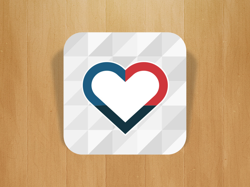 TriFit Icon Concept Design for iOS icon ios design iphone android heart pictogram app application