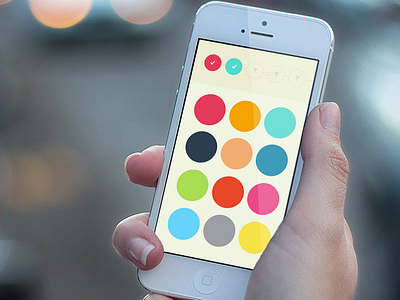 Colour Memory iPhone Game Concept app application color colour flat game ios iphone simple ui ux