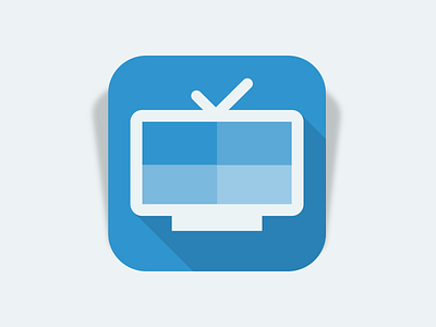 iOS Icon for TV Guide App "What's On" Coming Soon app application blue design icon ios iphone pictogram white