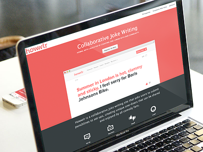 Howwlr Responsive Holding Page comedy design responsive ui ux web website