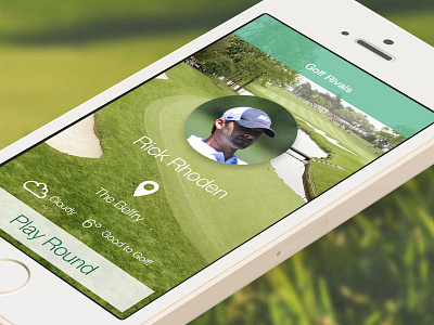 Golf App UI / UX Design design golf gps interface ios iphone iphone5s sports ui ux