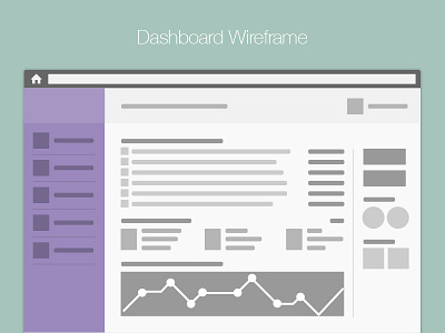 Dashboard Wireframe clean dashboard desktop draft flat template ui ux web website wireframe