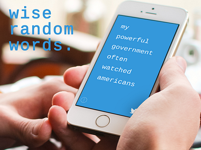 Wise Random Words app application design font hack interface ios iphone ui ux words