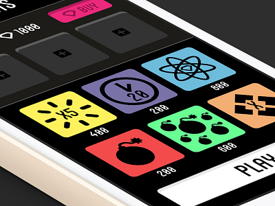 Game Boosts app application dark design game icons interface ios iphone ui ux