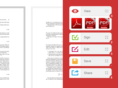 Document Editing app design flat icons interface ios ipad iphone ui ux