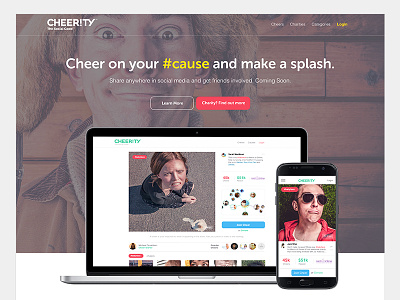 Cheerity Landing Page