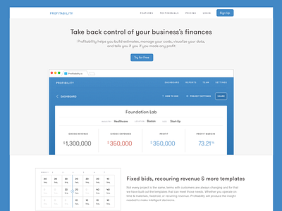 Finance App Home Page preview clean design home page interface landing startup ui white