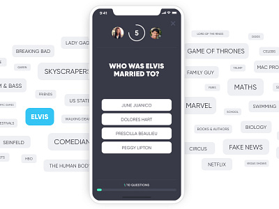 PROVEIT Trivia Game Screen