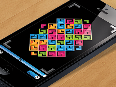 Directional Gem Matching Game Screen apple blocks design directional game ios iphone ui ux