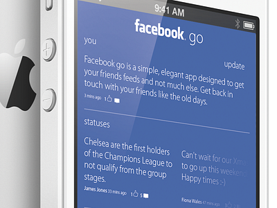 Facebook 'Go' Concept app blue concept design facebook interface mobile social ui ux
