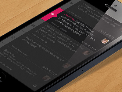 Twitter Client UI Design applications apps black client dark design interface ios iphone twitter ui ux
