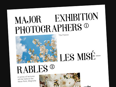 Exhibitions — Digital Poster (2) clean flowers interactive minimal modern poster trendy typography ui ui ux web web design website