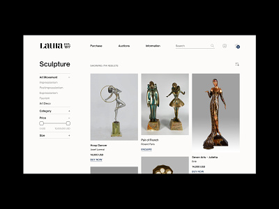 Catalogue / Online marketplace art catalogue clean design marketplace minimal typography ui ui ux ux web design website